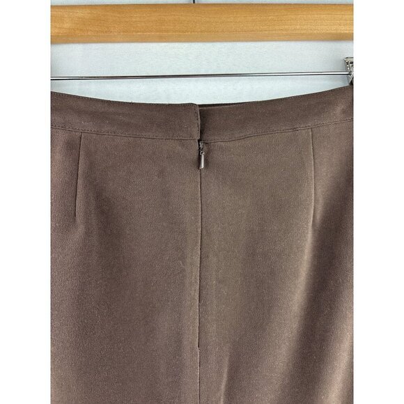 Style&Co. Petite Brown Skirt 6P Polyester/Spandex Made In Hong Kong - Picture 5 of 5